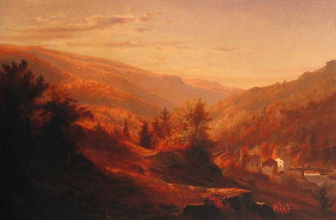 Reproduction of the oil painting Catskill Clove